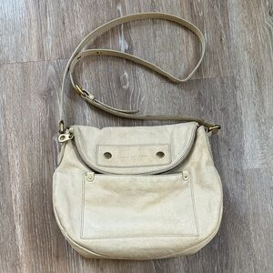 Marc by Marc Jacobs Cream Leather Crossbody Bag with Gold Hardware